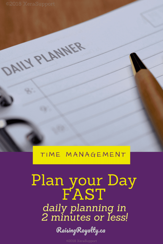 Plan your Day fast. Daily planning in 2 minutes or less.